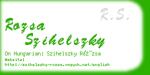 rozsa szihelszky business card